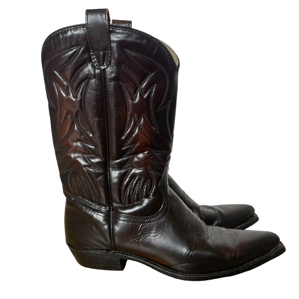 Cowboy Western Leather Boots Genuine Goodyear Welt, Canada, Women's 10.5 E